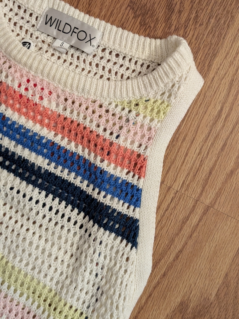 Wildfox Francie Sweater Tank in a multi-colored Nassau Stripe colorway Size Smal - Picture 7 of 15
